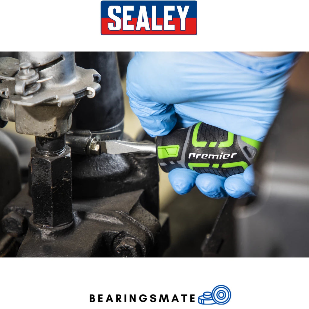 Sealey AK4328HV Screwdriver Set 3pc GripMAX® Stubby - Hi Vis - AK4328HV