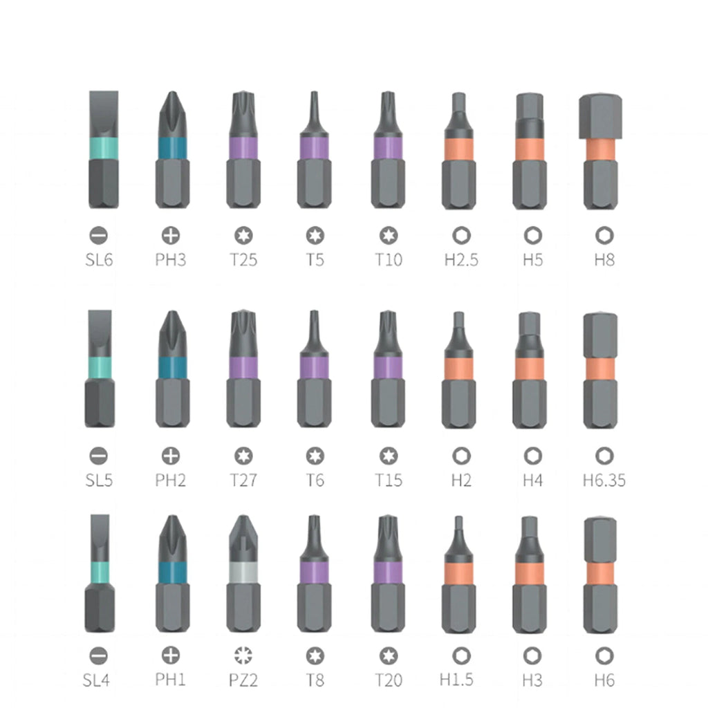 DUKA 24 in 1 Multi-Purpose Ratchet  Screwdriver Bits Set DIY Toolbox C1W6Cn