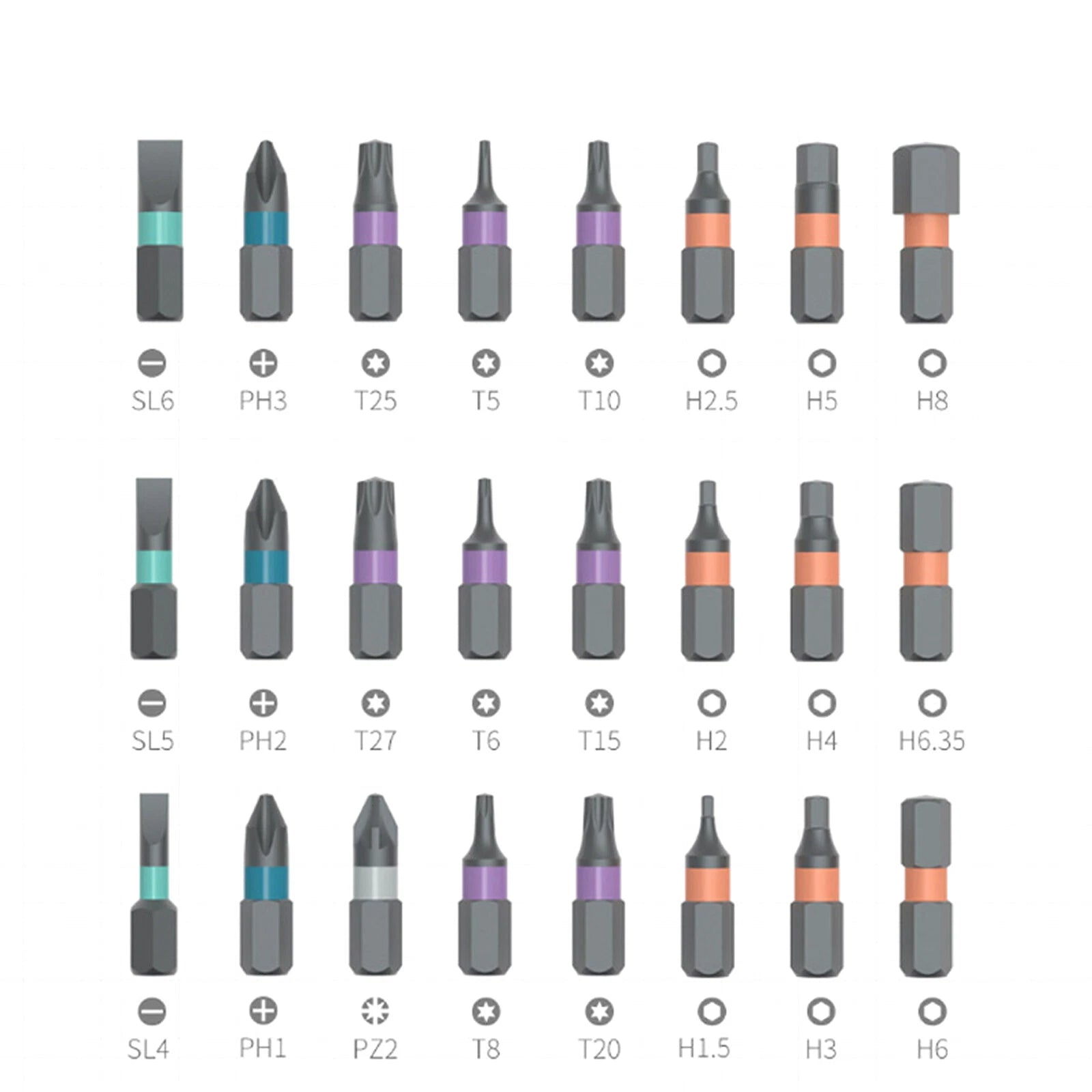 DUKA 24 in 1 Multi-Purpose Ratchet  Screwdriver Bits Set DIY Toolbox C1W6Cn