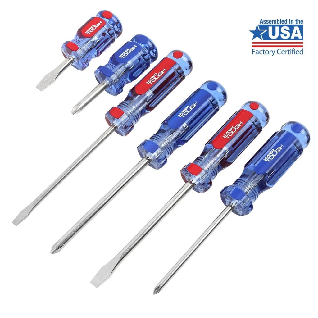 6-Piece Phillip and Slotted Screwdriver Set with Acetate Handle, 935G6C