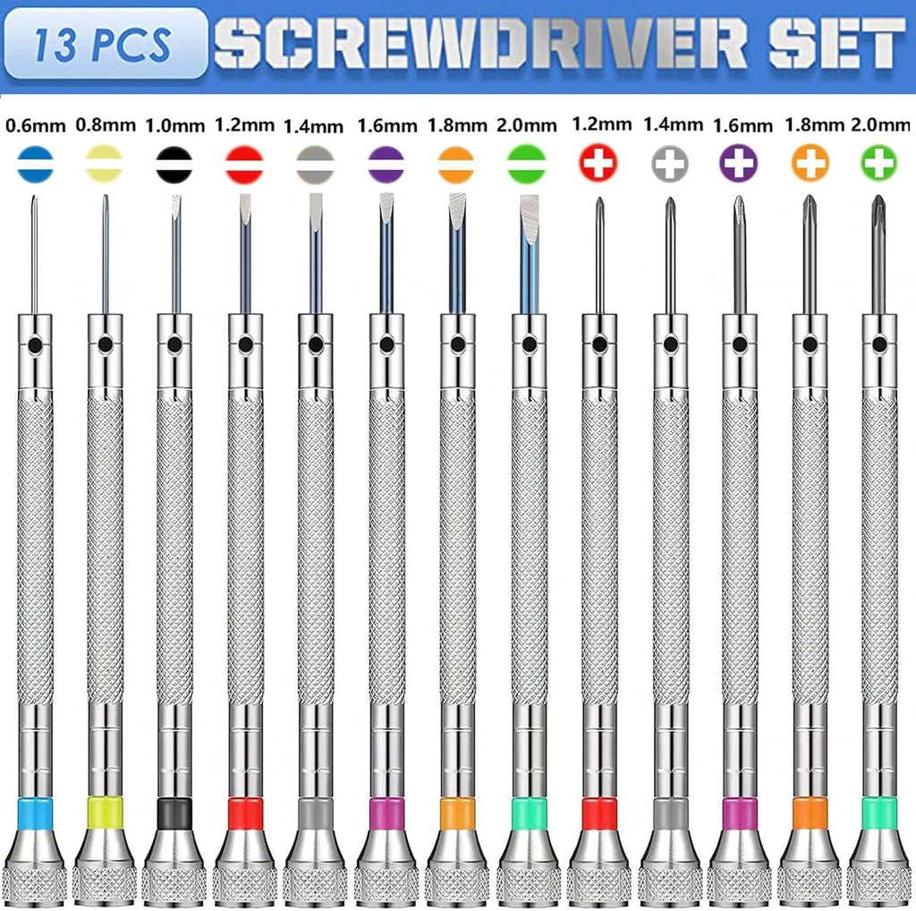 13PCS Professional Watch Screwdriver Set, AOMISIV Micro Precision Glasses Repair