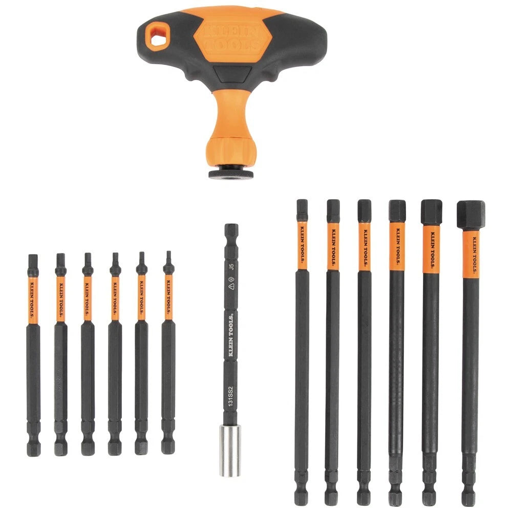 Klein Tools 33804 ProFlex Impact-Rated Multiple Ratcheting T-Handle Set, 23 Pc.
