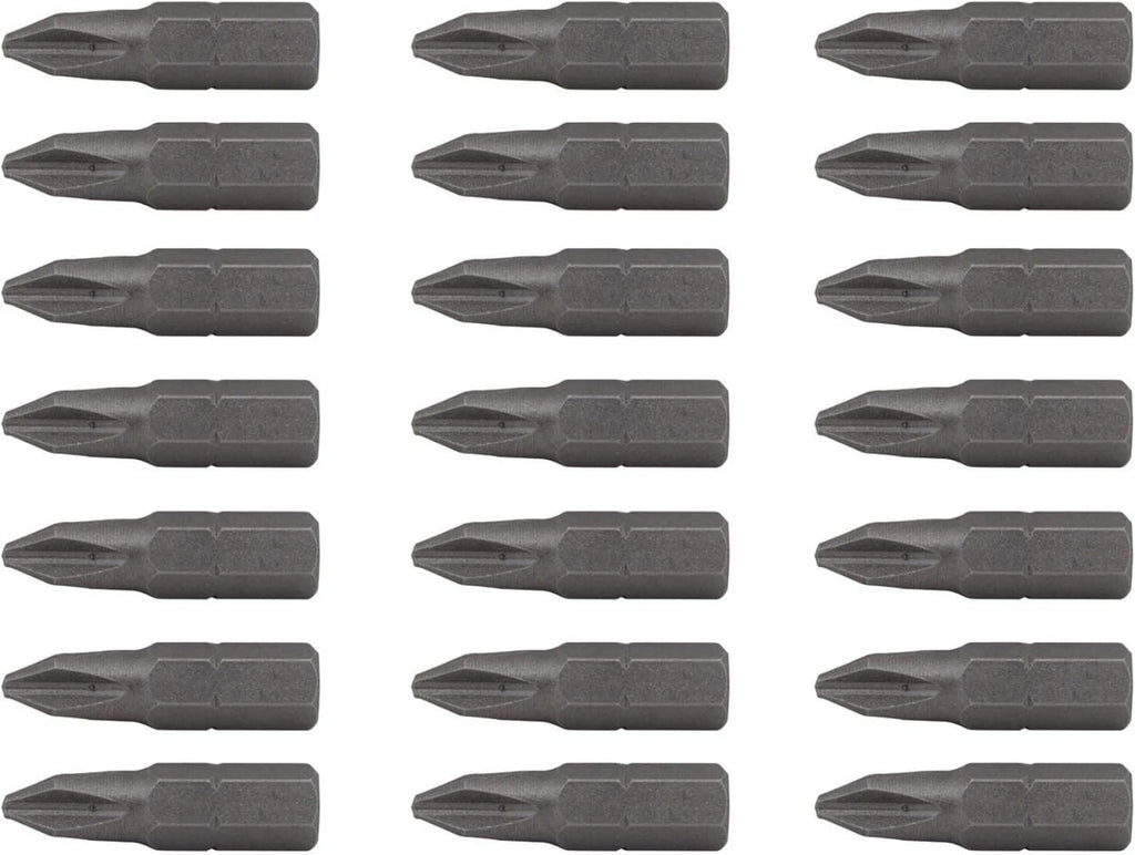 Edward Tools PH2 Screwdriver Bits Pack of 20-1” Phillips Screw Tips One Size