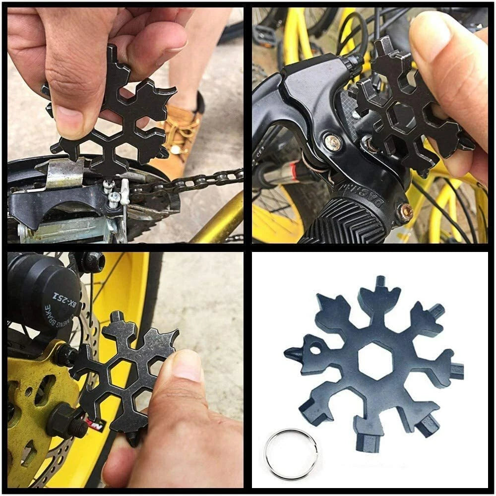18 in 1 Snowflake Multi Tool Stainless Portable Steel Multi-Tool for Outdoor