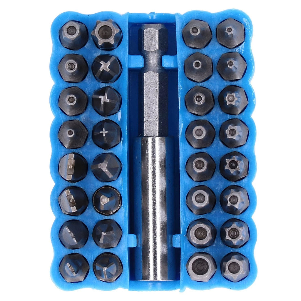 33Pcs Security Screwdriver Bit 1/4in Hex Shank Tool Set Kit for Maintenance
