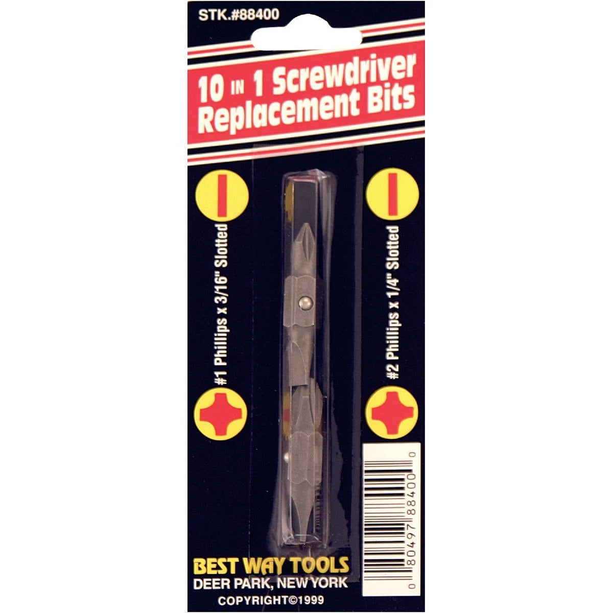 Best Way Tools Phillips 10-in-1 Replacement Double End Screwdriver Bit B88400