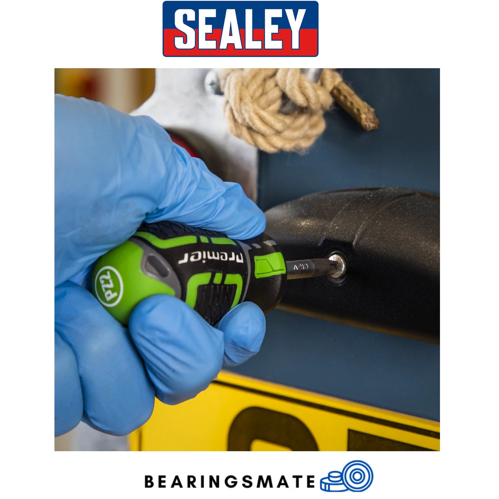 Sealey AK4328HV Screwdriver Set 3pc GripMAX® Stubby - Hi Vis - AK4328HV