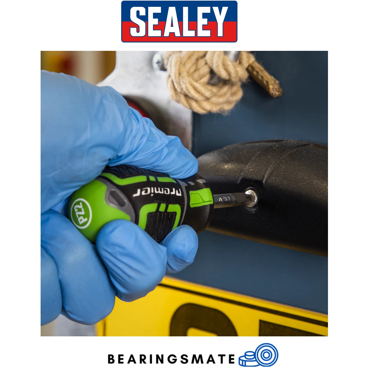 Sealey AK4328HV Screwdriver Set 3pc GripMAX® Stubby - Hi Vis - AK4328HV