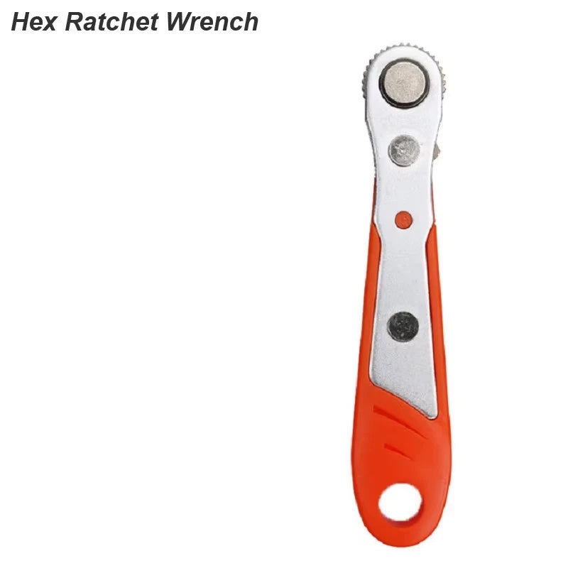 Ratchet Wrench Set Right Angle – Metric Socket & Screwdriver Bits with 1/4 Drive