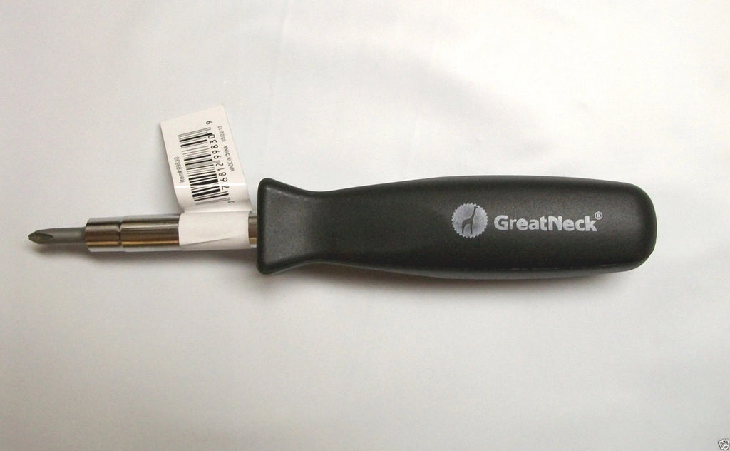 6-in-1 Screwdriver Great Neck #99830, Black Handle, Lot of 12