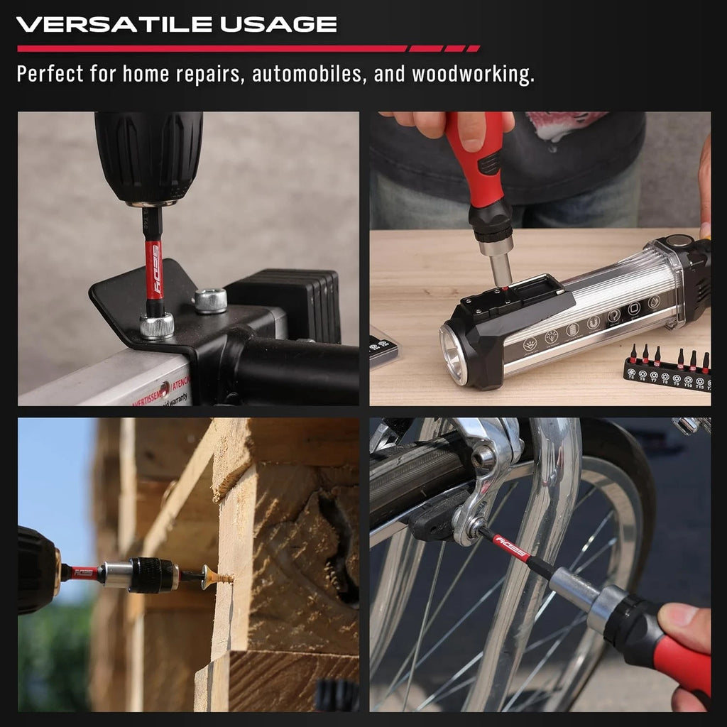 25piece Torx Bit Set 1''&2.5'' Security Tamper Proof Impact Screwdriver ship fre