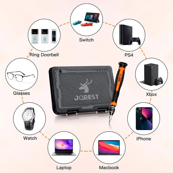 JOREST 38Pcs Small Precision Screwdriver Set with Torx Brown, Yellow, Black