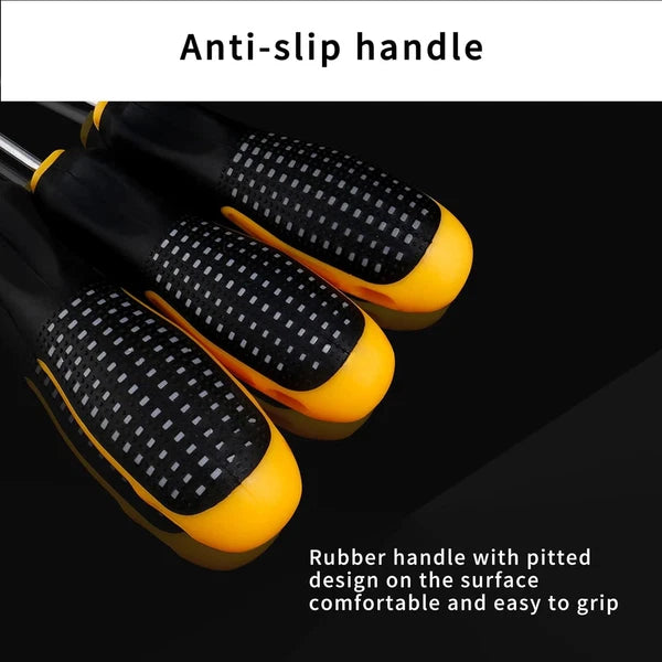 Triangle Screwdrivers Sets 5-Pieces, Magnetic Tip Screwdriver Bit with Nonslip H