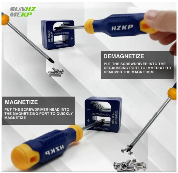 SUNHZMCKP 66pc Magnetic Screwdriver Set, S2 Steel, Slotted, Phillips, Torx Bits
