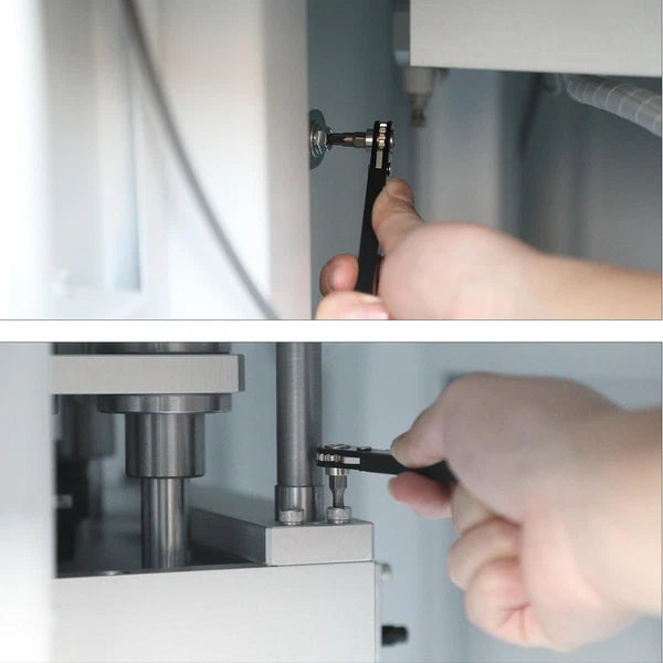 34 Pcs Mini Ratchet Set 1/4-Inch Drive, Tamper-Proof Security Bit, Right Angle