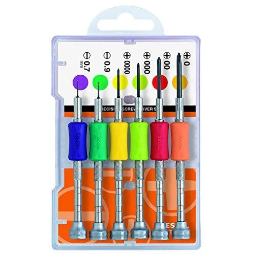 Precision Screwdriver Set | TD-56S Vessel JIS Made in Japan | 6 Piece Kit
