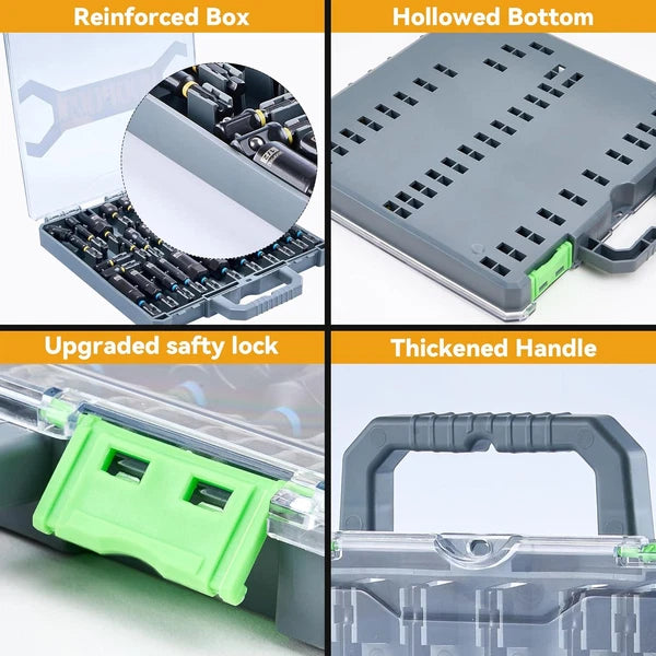 Impact Magnetic Nut Driver Set, 55PCS Impact Driver Bit Set, Deep Magnetic Nut D