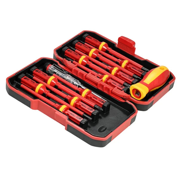 13PCS 1000V Changeable Insulated Screwdriver Set and Magnetic Slotted Bit Repair