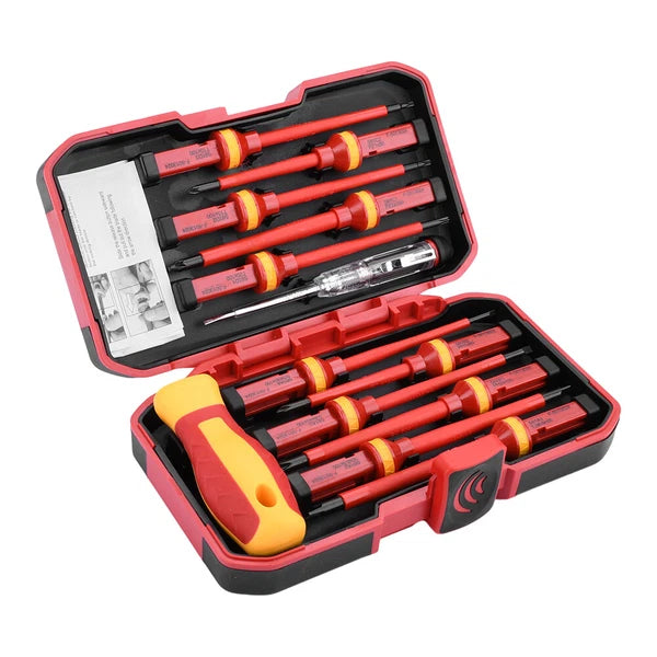 13PCS Changeable Insulated Screwdriver Set Household Electrician Repair Tool Kit