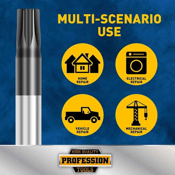 Amartisan 6-Piece Extra Long Torx Screwdrivers Set, Length 12''(300Mm) T10 - T30