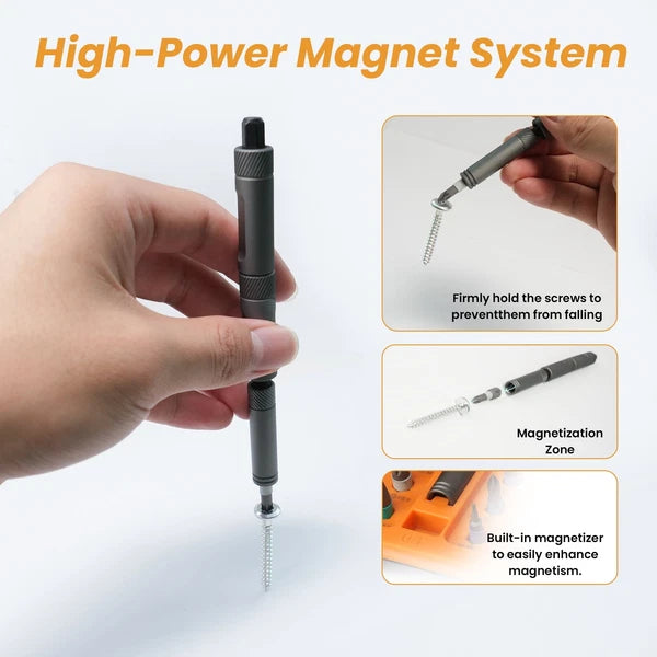 42PCS T-Shaped Ratchet Screwdriver Kit with Detachable Handle & Storage Case