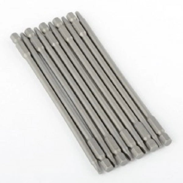 10 Pack 6" Long S2 #1 Robertson R1 Power Bits Set