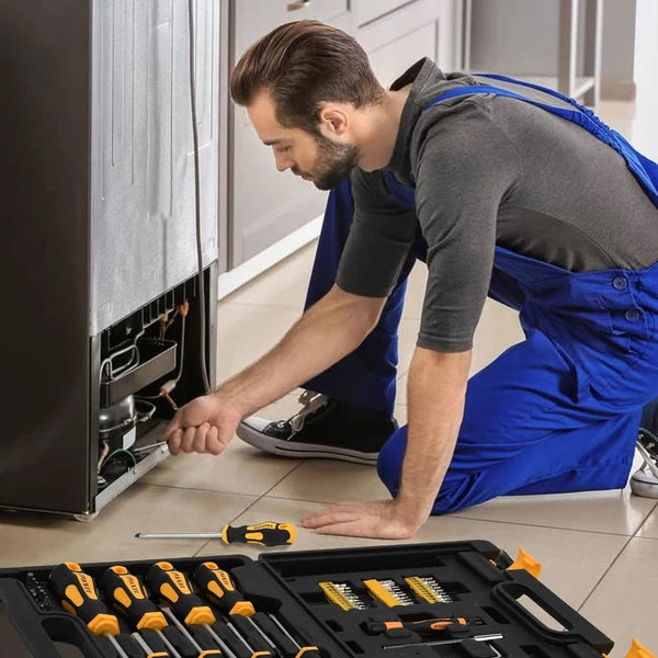 60PCS MAGNETIC SCREWDRIVER SET IN CASE HEAVY DUTY PHILIPS & FLAT SCREWDRIVERS