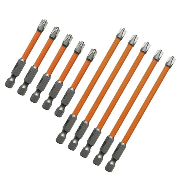 10pcs Magnetic Special Slotted Cross Screwdriver Bit For Electrician FPH2 - USA