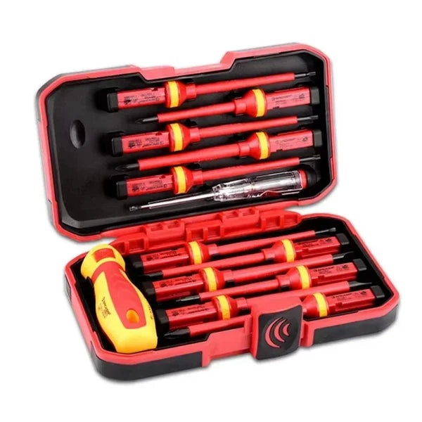 13PCS 1000V Changeable Insulated Screwdriver Set and Magnetic Slotted Bit Repair