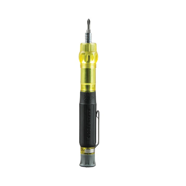 Klein Tools 32613 HVAC Pocket Screwdriver, 3-in-1, Phillips, Slotted, Schrader