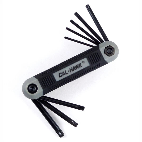 8pc Folding Torx Key Set T9 T10 T15 T20 T25 T27 T30 T40 Star Wrench