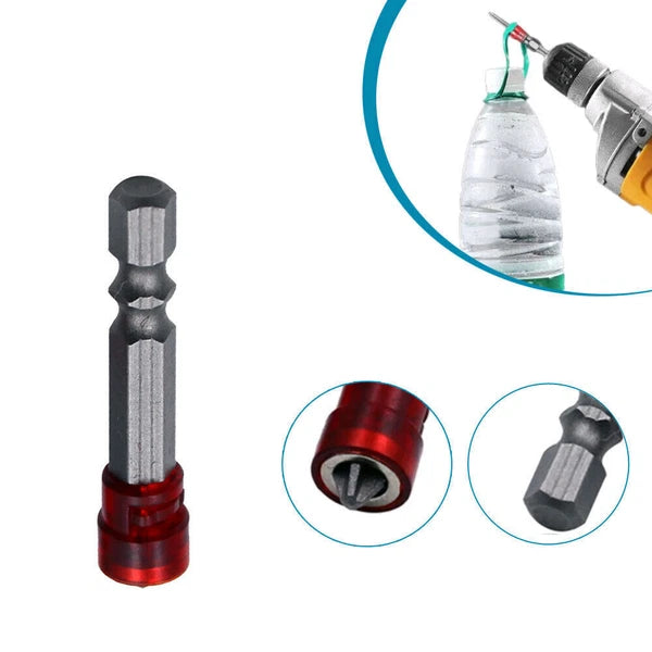 1/4" Cross Magnetic Screwdriver Bit PH2 Hex Shank Screwdriver Holder Ring Tool