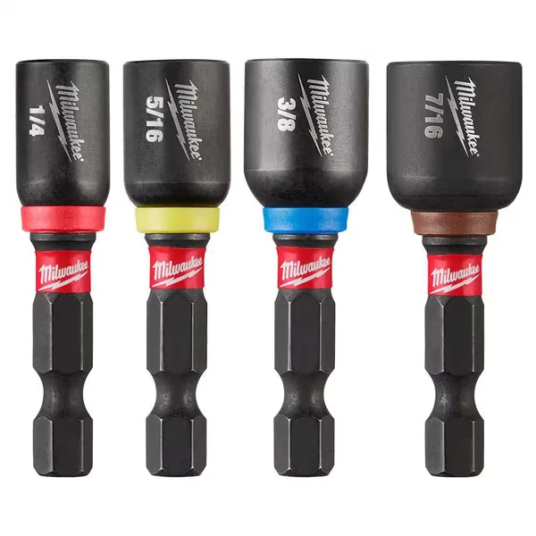 SHOCKWAVE Impact Duty 1-7/8 In. Alloy Steel Magnetic Nut Driver Set (4-Piece)