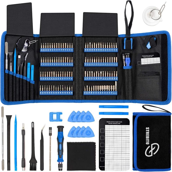 Precision Screwdriver Set 142-Piece with 120 Bits Magnetic Repair Tool Kit