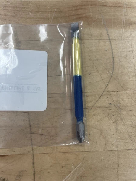 Rack-A-Tiers 72204BY #2 Phillips & 1/4" Slot Double Ended Bit 4"