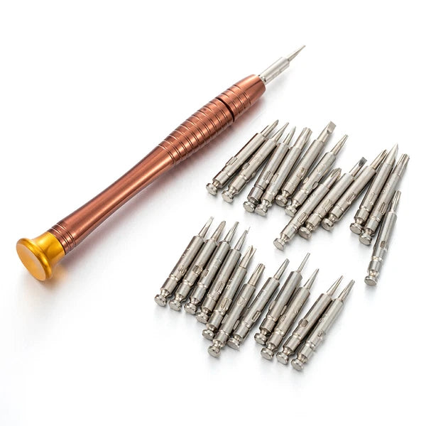 Präzisions Schraubendreher Set 25 tlg. Mini Schlitz und Kreuz Schraubenzieher