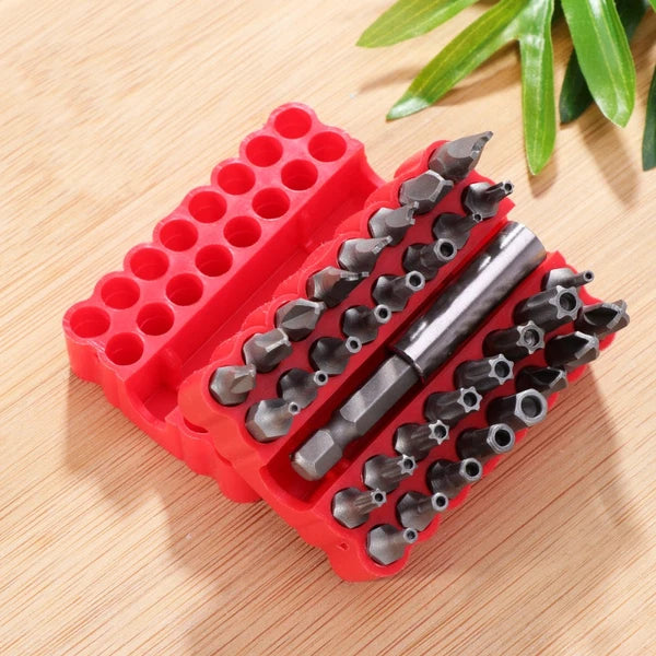 33 Pcs Hexagon Bit Security Screw Set Tamper Proof Extension Bits