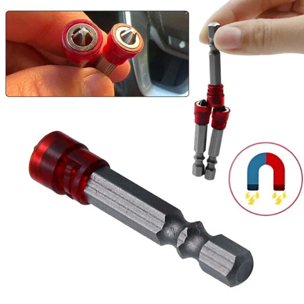 1/4" Cross Magnetic Screwdriver Bit PH2 Hex Shank Screwdriver Holder Ring Tool