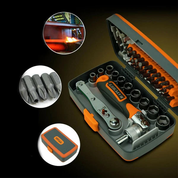 38 in 1 Labor-saving Ratchet Multipurpose Screwdriver Bit Repair Tool set