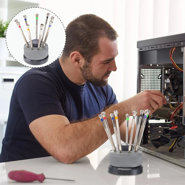 9 Pcs Watchmaker Screwdriver Set Repair Tools Work Flat Head Mini