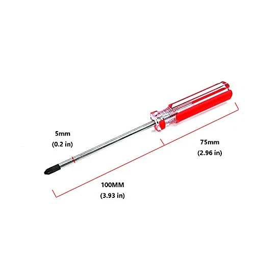 Magnetic Screwdriver Set 2 PCS, Magnetic 5mm Phillips and 5x100mm Red, Green