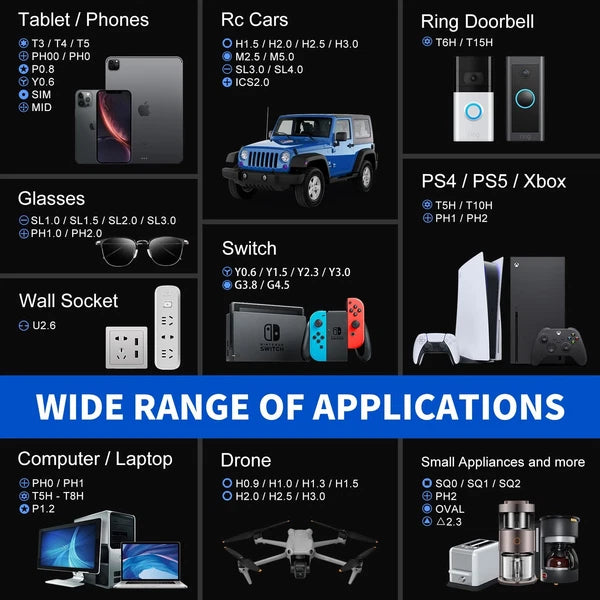 Small Precision Screwdriver Set 64-piece with Torx, Triwing, Pentalobe, Elect...