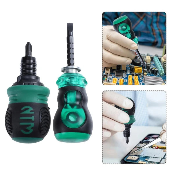 2pcs Dual-Purpose Screwdriver Kit Cross Screwdrivers Straight Screwdrivers Set