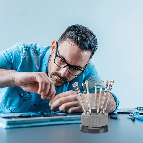 9 Pcs Watchmaker Screwdriver Set Repair Tools Work Flat Head Mini