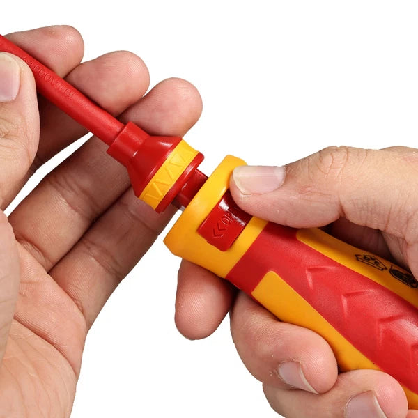 13PCS 1000V Changeable Insulated Screwdriver Set and Magnetic Slotted Bit Repair