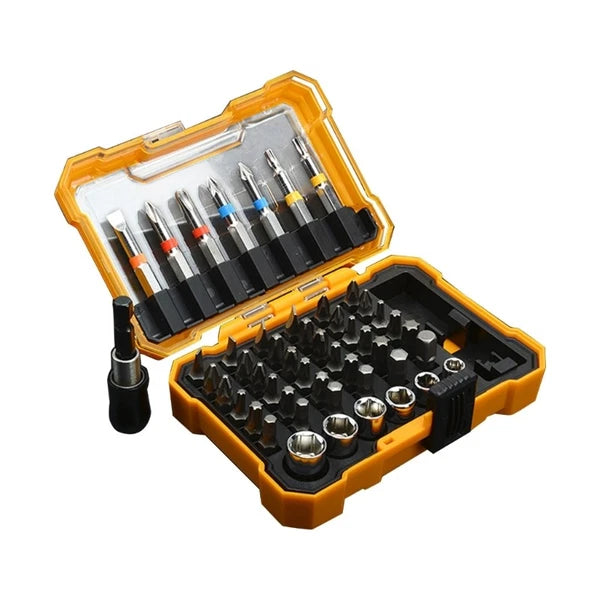 Pack of 50 Screwdriver Bit Set Precisions Driver Bit Torx, Flat, Hex,Square Tip
