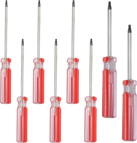 8pcs Torx Screwdriver Set, T8, T9, T10, T15 Torx with Magnetic Tip, 75mm Long