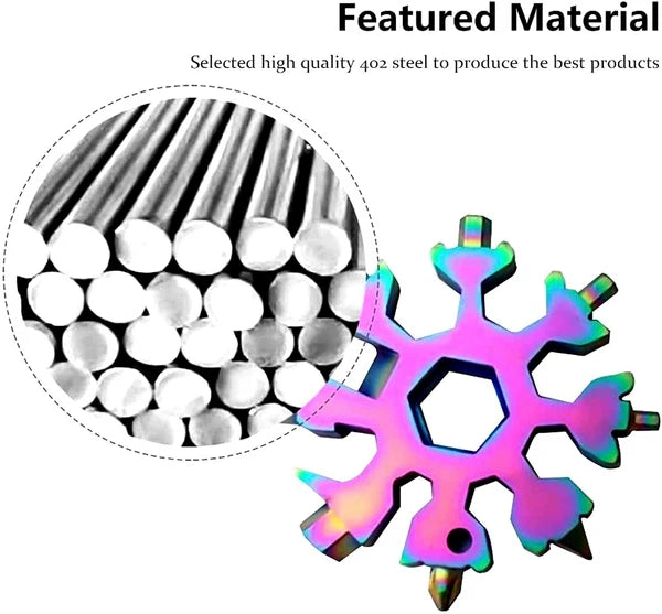 18 in 1 Snowflake Multi Tool Stainless Portable Steel Multi-Tool for Outdoor