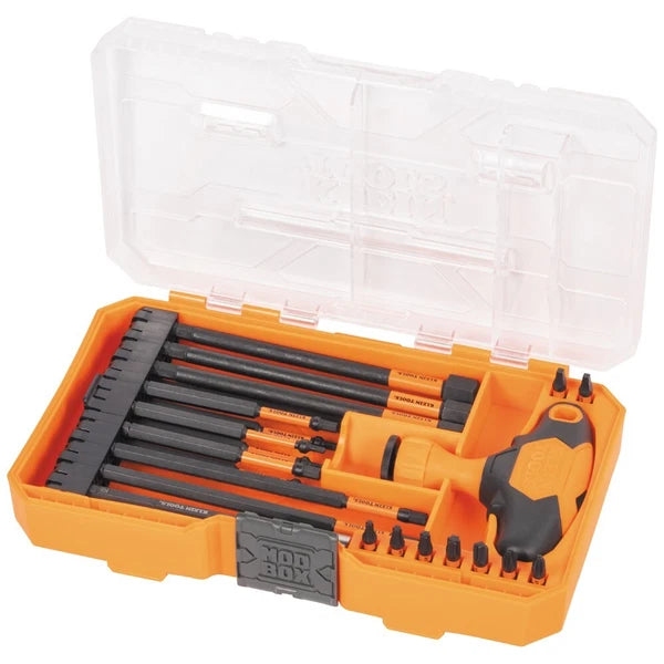 Klein Tools 33804 ProFlex Impact-Rated Multiple Ratcheting T-Handle Set, 23 Pc.