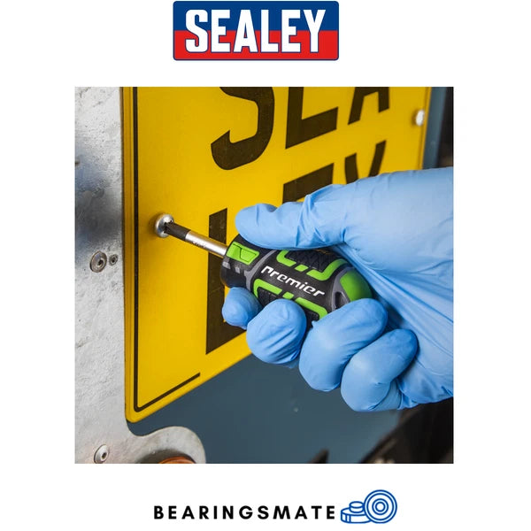 Sealey AK4328HV Screwdriver Set 3pc GripMAX® Stubby - Hi Vis - AK4328HV